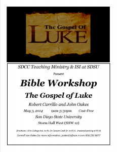 Gospel of Luke Workshop flyerlyer